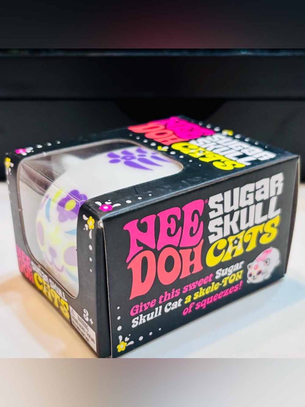 Needoh Sugar Skull Glow in the Dark Cat New - Picture 2 of 5